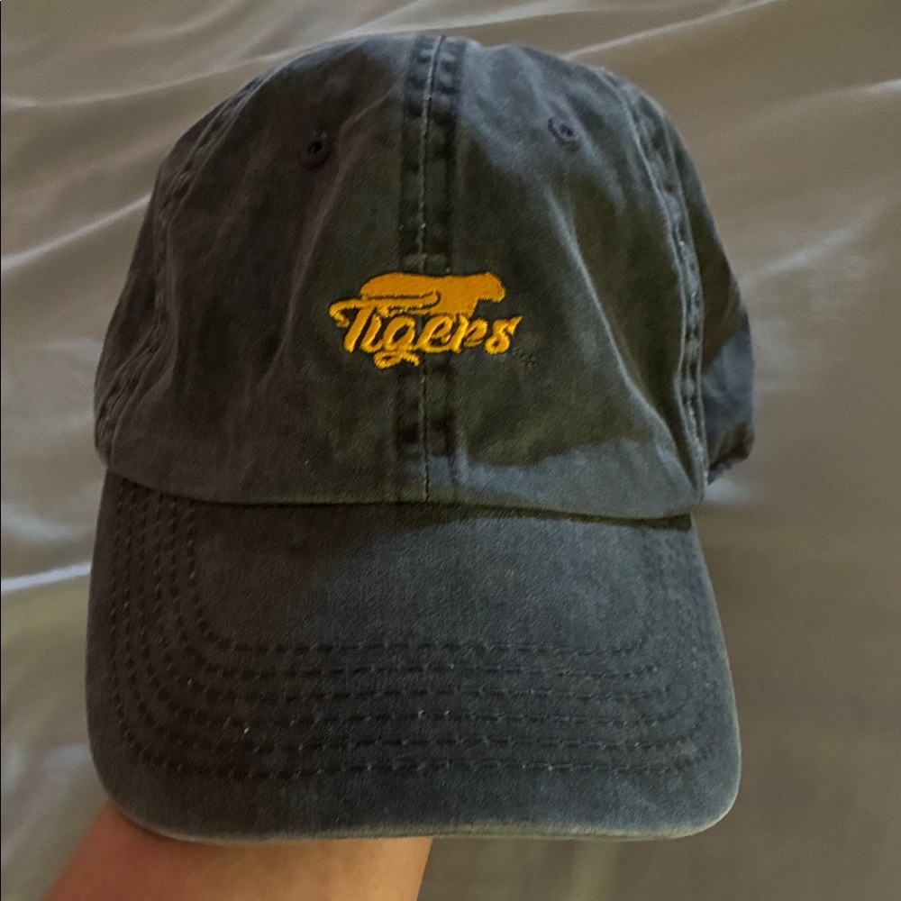 Top of the World Dark Gray LSU Tigers Baseball Cap with Yellow Embroidery
